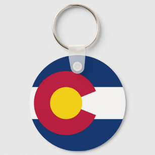 Keychain with Flag of Colorado State