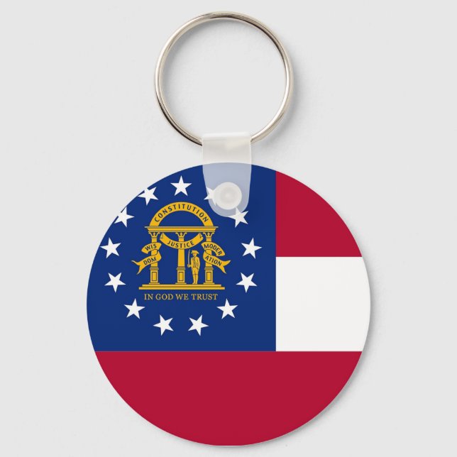 Keychain with Flag of Georgia State (Front)