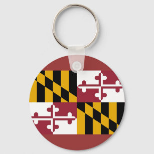 Keychain with Flag of Maryland State