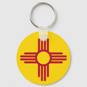 Keychain with Flag of New Mexico State