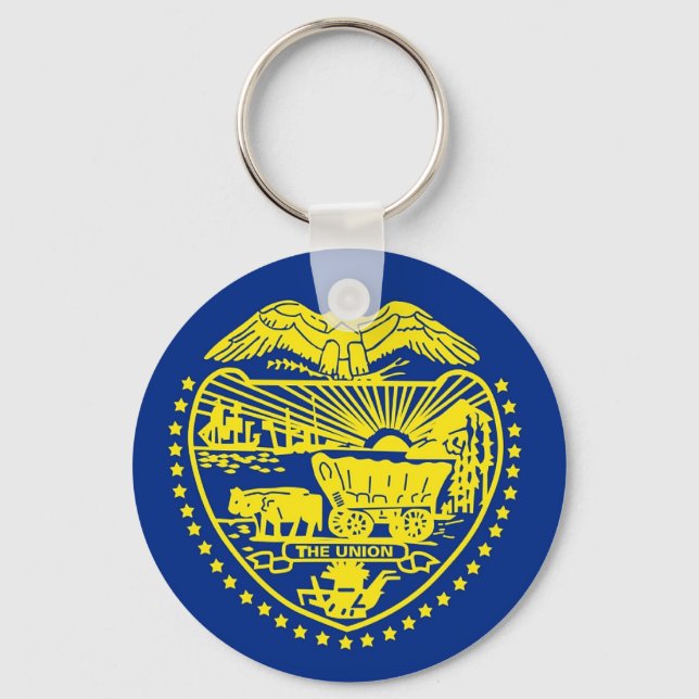 Keychain with Flag of Oregon State (Front)