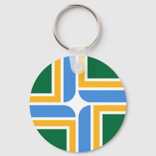 Keychain with Flag of Portland, Oregon