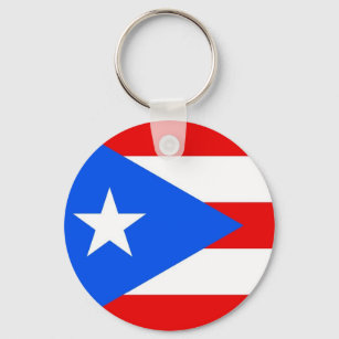 Keychain with Flag of Puerto Rico