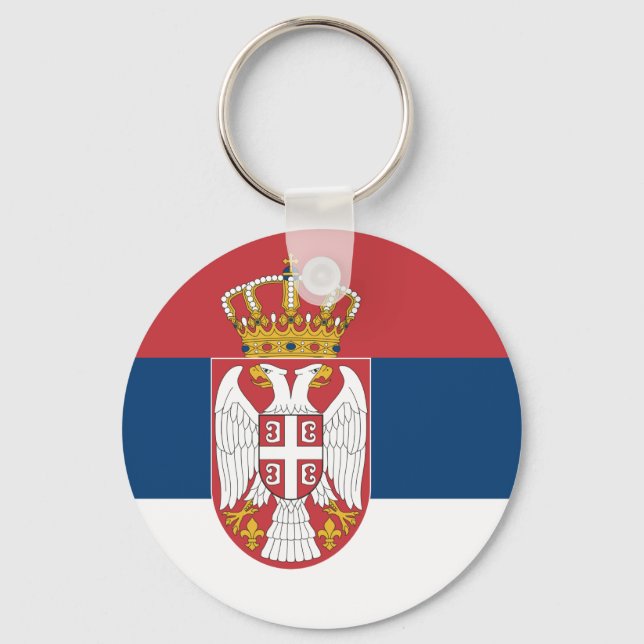 Keychain with Flag of Serbia (Front)