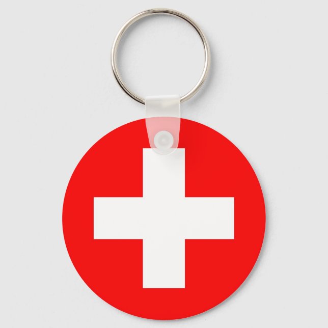 Keychain with Flag of Switzerland (Front)