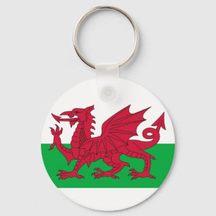 Keychain with Flag of the Wales United Kingdom
