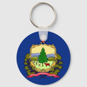 Keychain with Flag of Vermont State