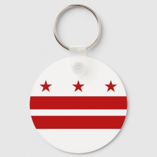 Keychain with Flag of Washington DC