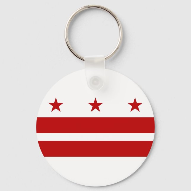Keychain with Flag of Washington DC (Front)