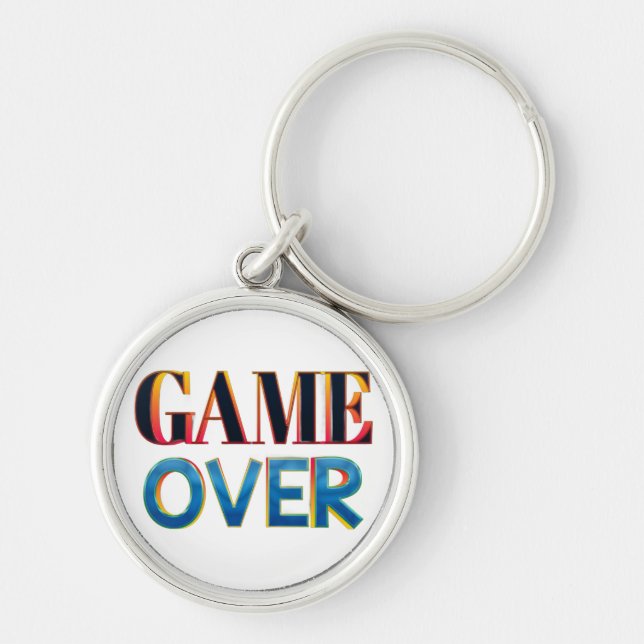 Keychain with "Game Over" in bold, colorful letter (Front)