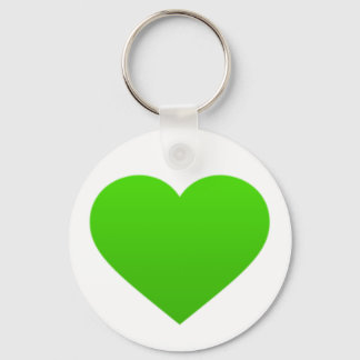 keychain with green heart