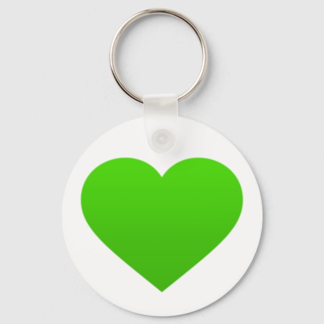 keychain with green heart (Front)