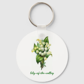 Keychain with Lily-of-the-Valley Design