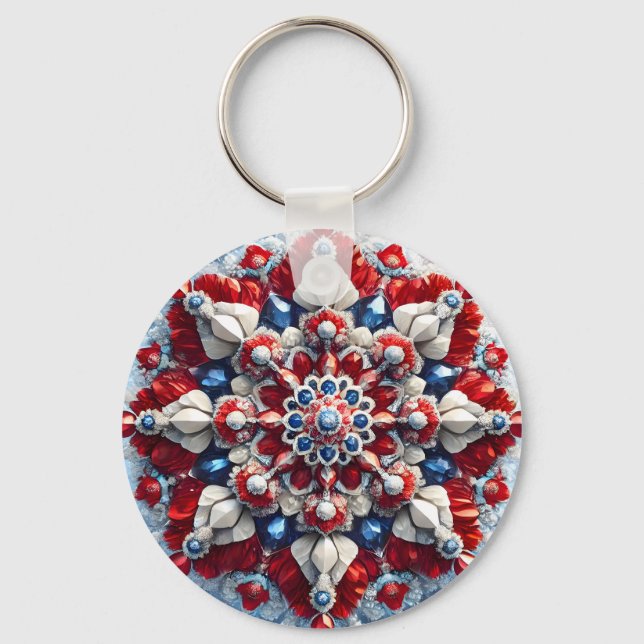 Keychain with Norway Colours Design (Front)