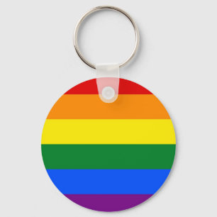 Keychain with Rainbow LGBT Flag