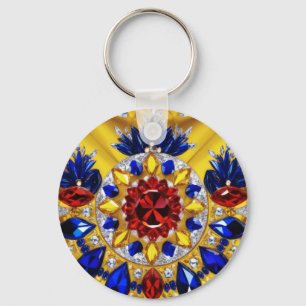 Keychain with Romanian Colours Design
