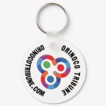 Keychain with rounded 2 logos
