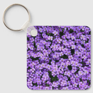 Keychain with Violet Flowers - Spring