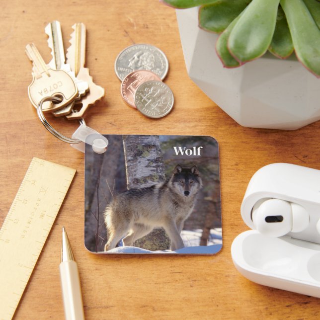 Keychain-Wolf Key Ring (Desk)