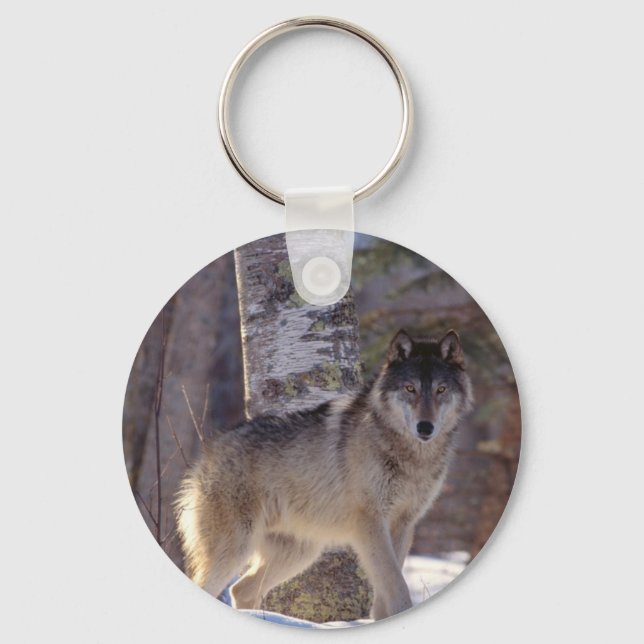 Keychain-Wolf Key Ring (Front)