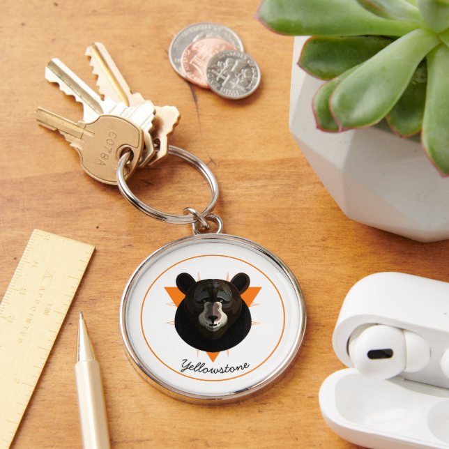 Keychain-Yellowstone Bear Key Ring (Desk)