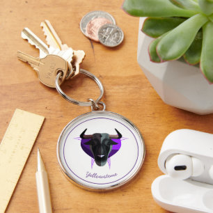 Keychain-Yellowstone Buffalo Key Ring