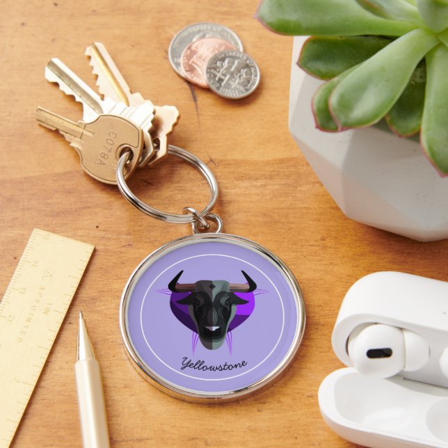 Keychain-Yellowstone Buffalo Key Ring (Desk)