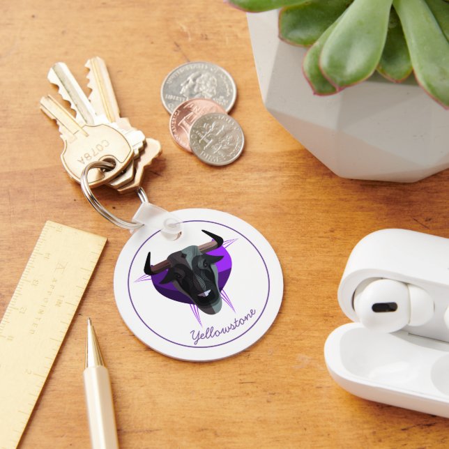 Keychain-Yellowstone Buffalo Key Ring (Desk)
