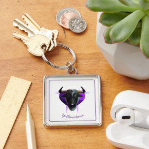 Keychain-Yellowstone Buffalo Key Ring