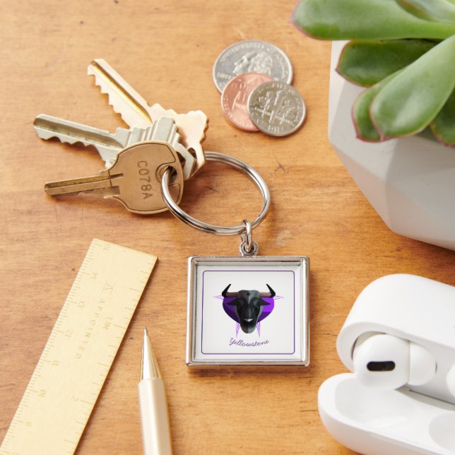Keychain-Yellowstone Buffalo Key Ring (Desk)