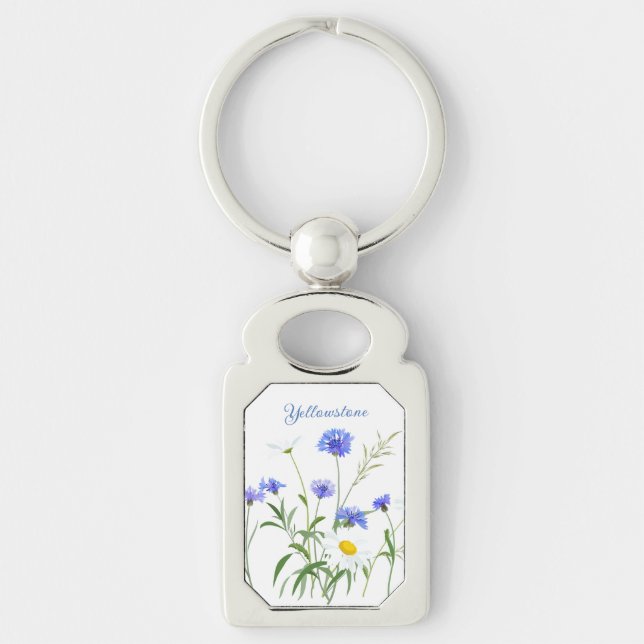 Keychain-Yellowstone Wildflowers Key Ring (Front)