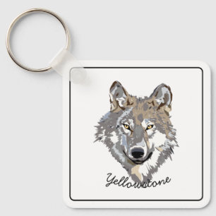 Keychain-Yellowstone Wolf Key Ring