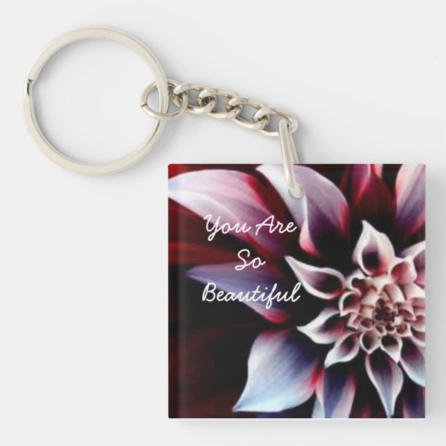 Keychain(You are so Beautiful) Key Ring (Front)