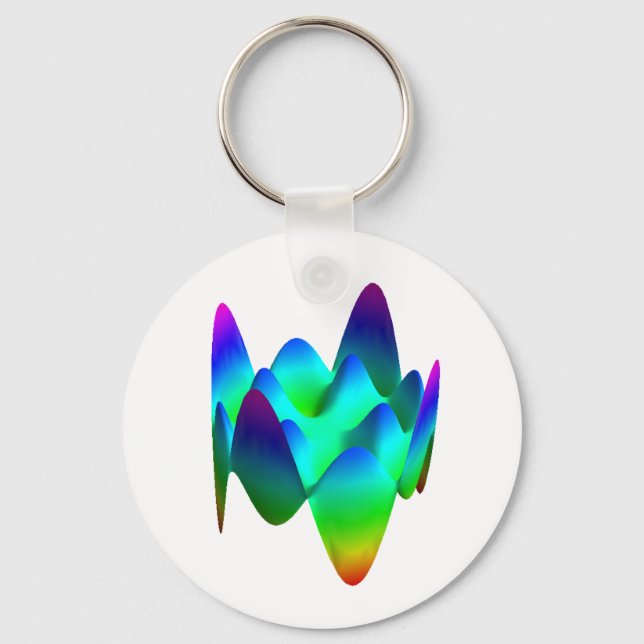 Keychain: Zernike polynomial Z(8,4) Key Ring (Front)