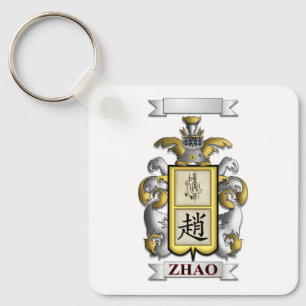 Keychain Zhao Surname And Shield