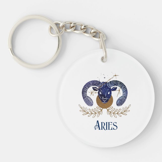 Keychain-Zodiac Aries Key Ring (Front)