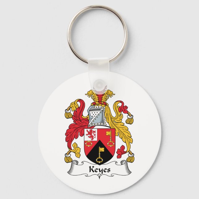 Keyes Family Crest Key Ring (Front)