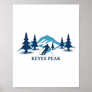 Keyes Peak Wisconsin Ski Resort Skiing Skier Poster