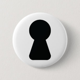 KEYHOLE 6 CM ROUND BADGE