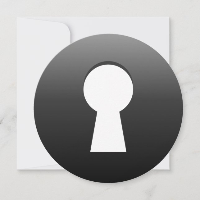 Keyhole Button Invitation (Front)