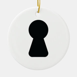 KEYHOLE CERAMIC ORNAMENT