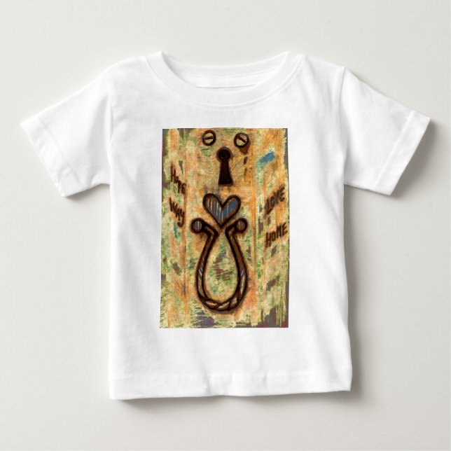 Keyhole & Heart Baby T-Shirt (Front)