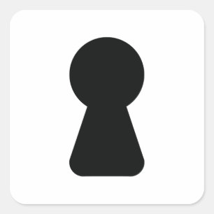 KEYHOLE SQUARE STICKER