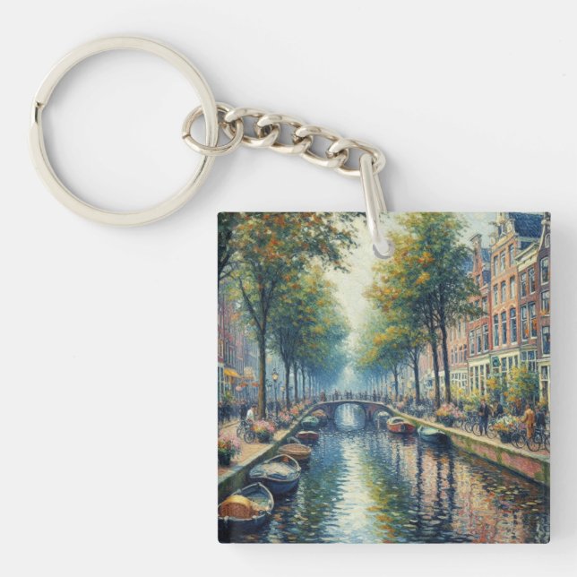 Keyring - Autumn Afternoon at the Canal  (Front)