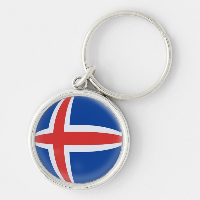 Keyring Iceland Icelandic flag (Front)