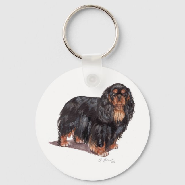 Keyring: King charles spaniel ( english toy ) Key Ring (Front)