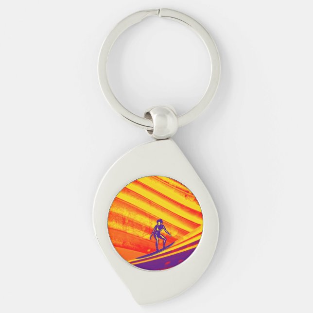 Keyring, Surfer Girl Key Ring (Front)