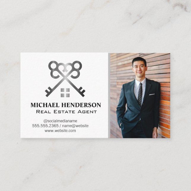 Keys House Logo | Customer Photo Business Card (Front)