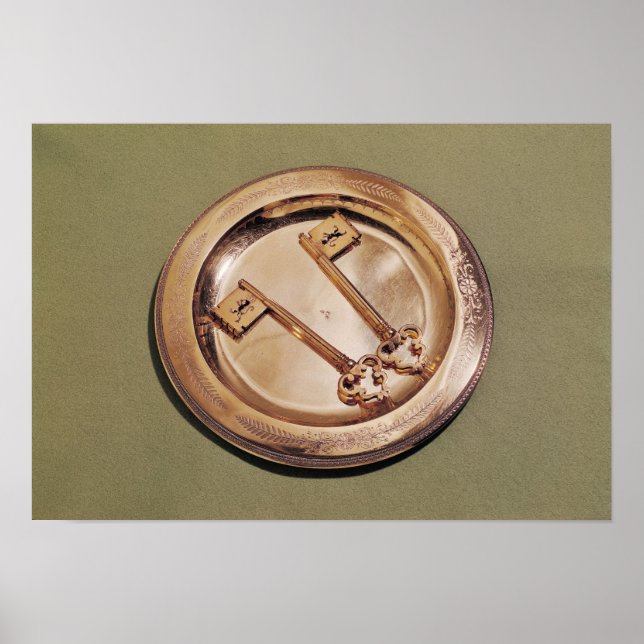 Keys of Ghent on a plate Poster (Front)