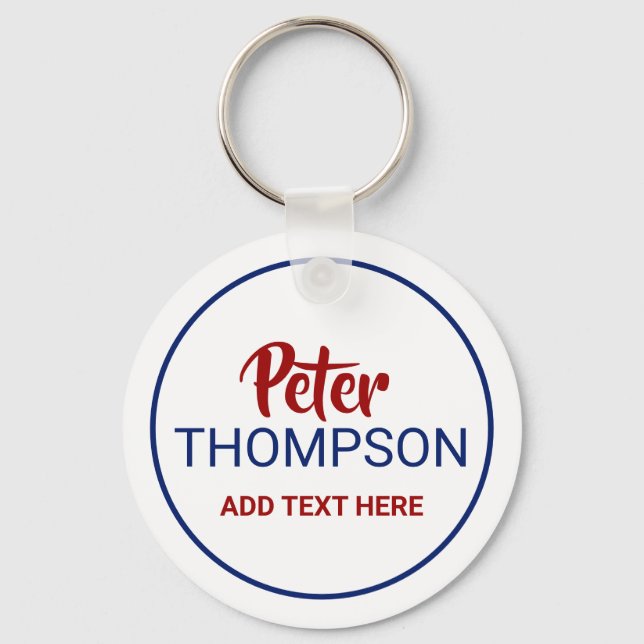 keys owner name key ring (Front)